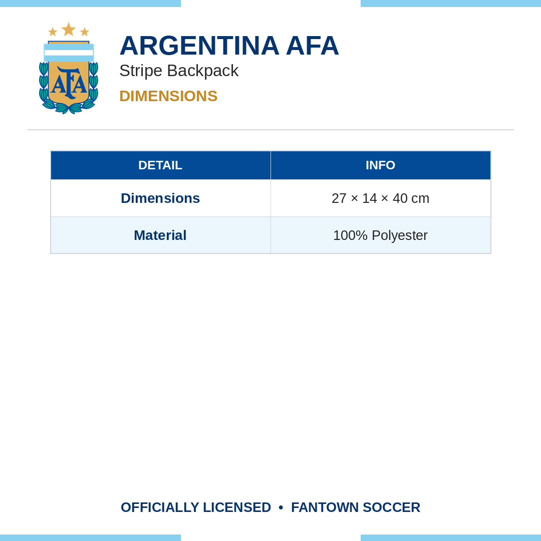 Argentina AFA Stripe Backpack